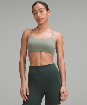 Lululemon Wunder Train Strappy Racer Sport BH Dam Grå Gröna | SE_LuLu41396