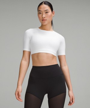 Lululemon Wunder Train Super-Cropped T-shirt Dam Vita | SE_LuLu71181