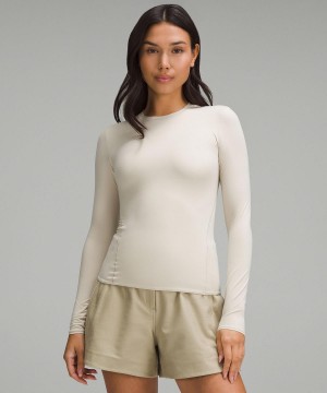 Lululemon Wundermost Ultra-Soft Nulu Crewneck Long-Sleeve T-shirt Dam Vita | SE_LuLu78494