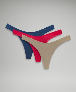 Lululemon Wundermost Ultra-Soft Nulu Dipped-Waist Thong Underkläder Dam Bruna Blå Rosa | SE_LuLu11953