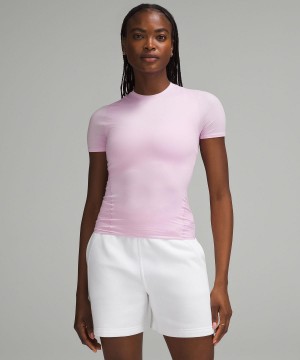 Lululemon Wundermost Ultra-Soft Nulu Hip-Length Crewneck Short-Sleeve Skjorta Dam Lila | SE_LuLu91241