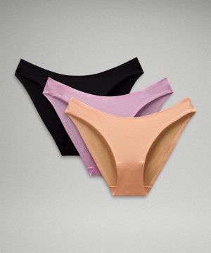 Lululemon Wundermost Ultra-Soft Nulu Mid-Rise Bikini Underkläder Dam Svarta Korall | SE_LuLu79352