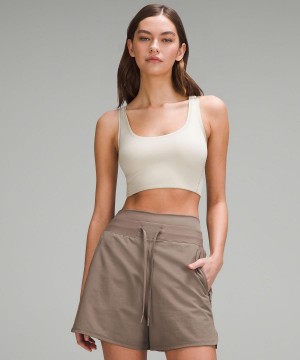 Lululemon Wundermost Ultra-Soft Nulu Scoop-Neck Cropped Linne Dam Bruna | SE_LuLu15707