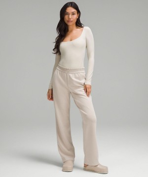 Lululemon Wundermost Ultra-Soft Nulu Square-Neck Långärmad Tröja Dam Vita | SE_LuLu28903