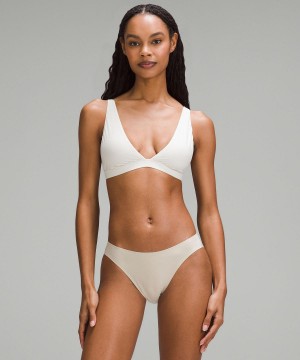 Lululemon Wundermost Ultra-Soft Nulu Trianglelette Sport BH Dam Beige | SE_LuLu48867