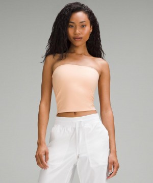 Lululemon Wundermost Ultra-Soft Nulu Tube Top Skjorta Dam Korall | SE_LuLu64590